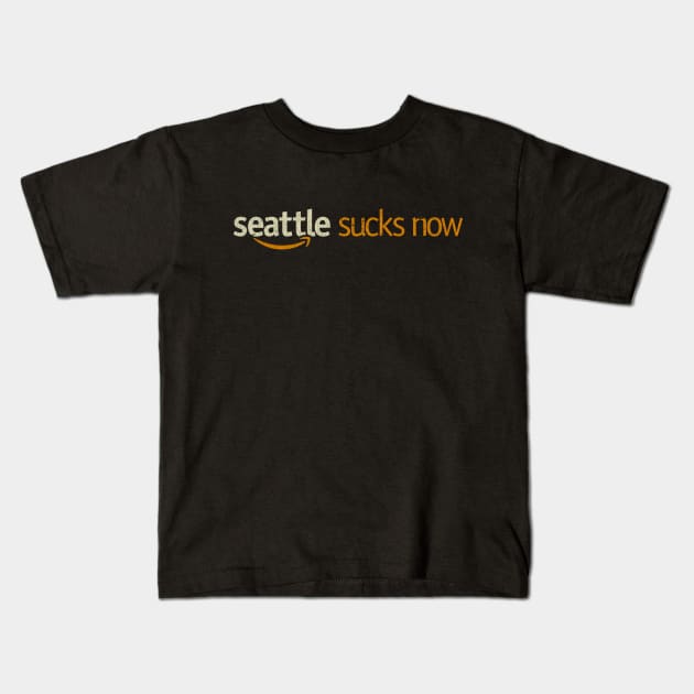 Seattle Sucks Now Vintage Kids T-Shirt by JCD666